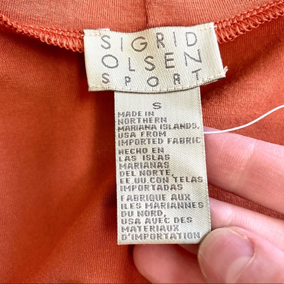 Sigrid Olsen Sport Turtleneck Rust Long-sleeve Top - Picture 5 of 10
